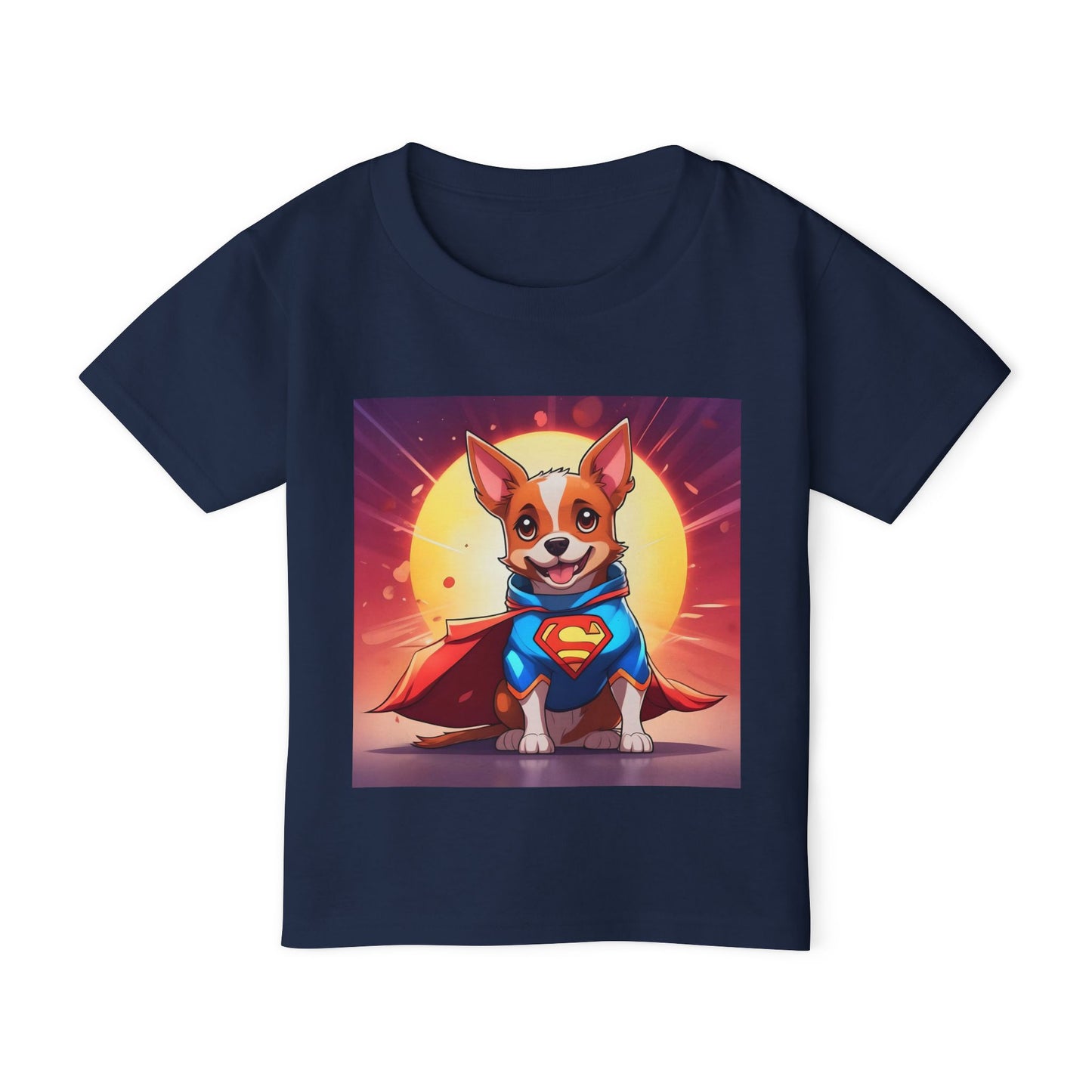 Super Dog Toddler T-Shirt - Cute Cartoon Corgi with Cape