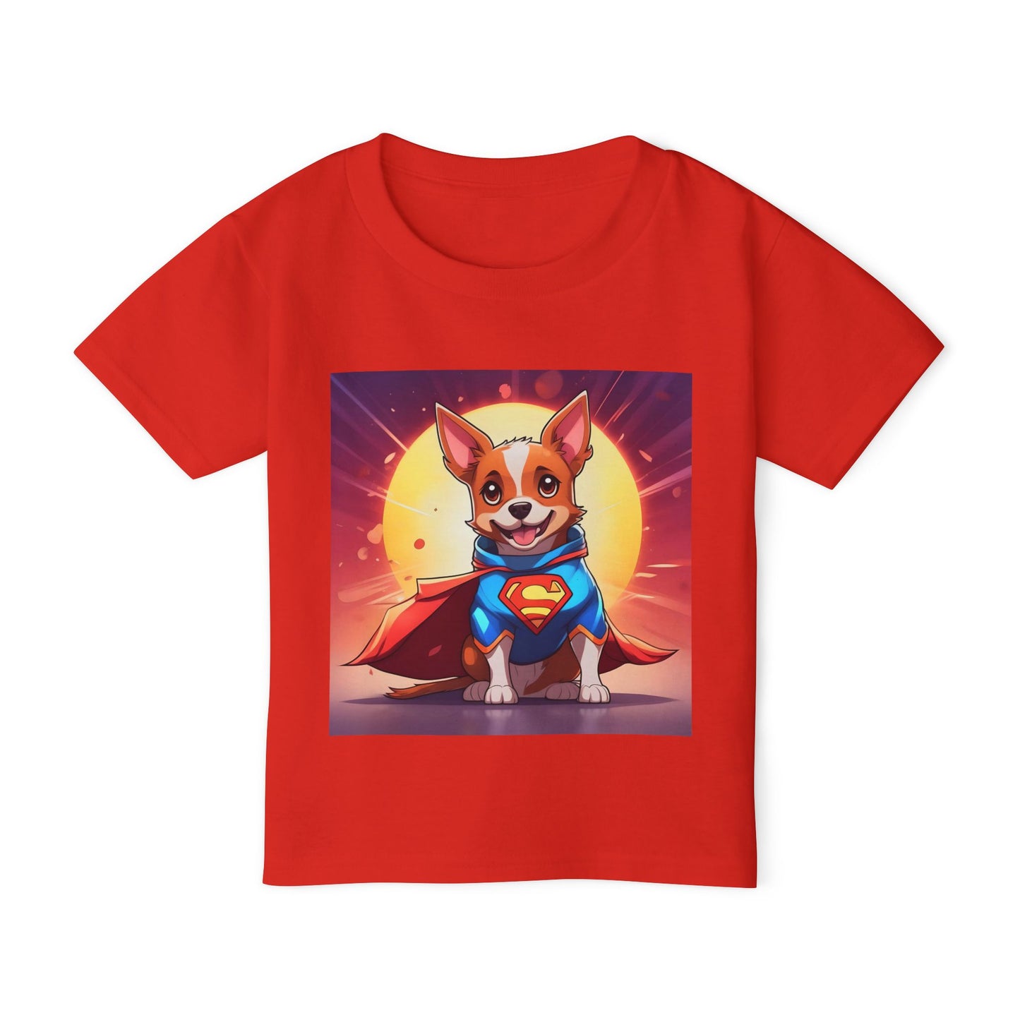 Super Dog Toddler T-Shirt - Cute Cartoon Corgi with Cape