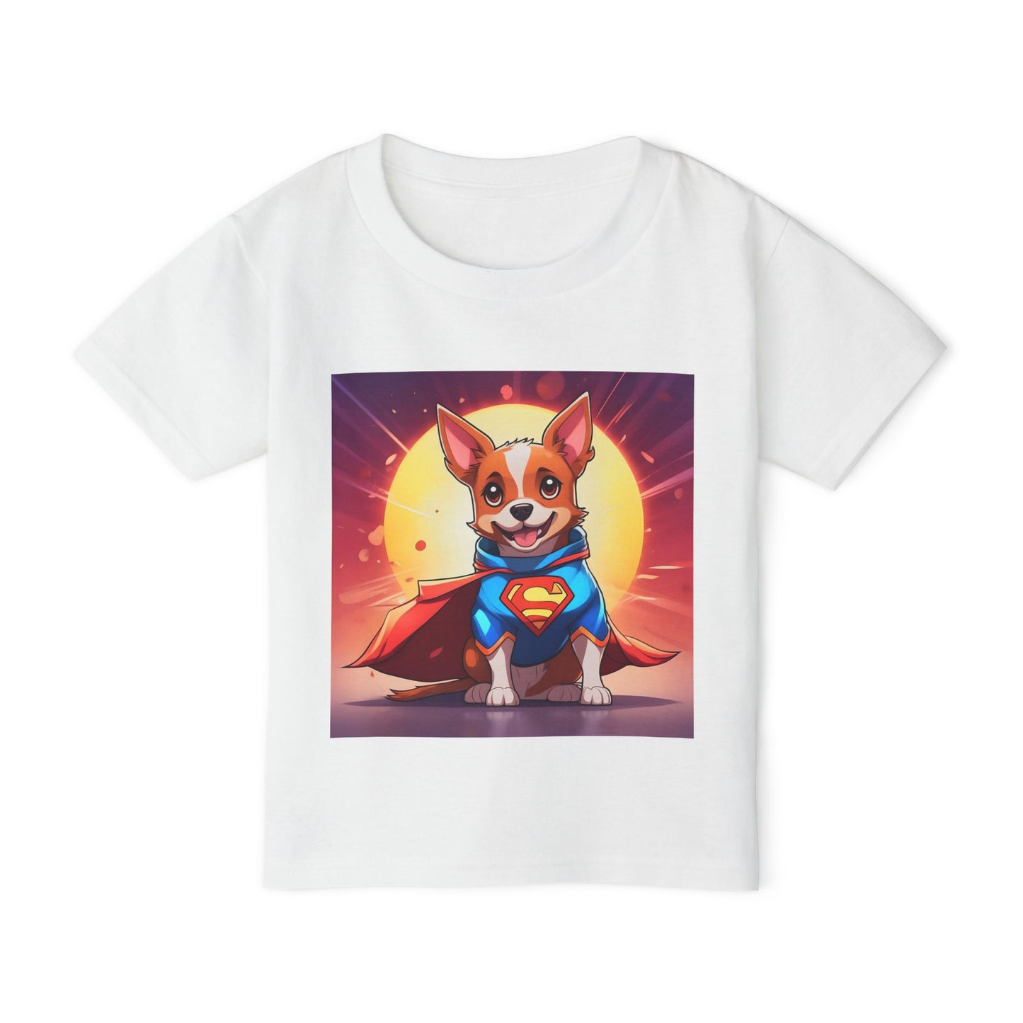 Super Dog Toddler T-Shirt - Cute Cartoon Corgi with Cape