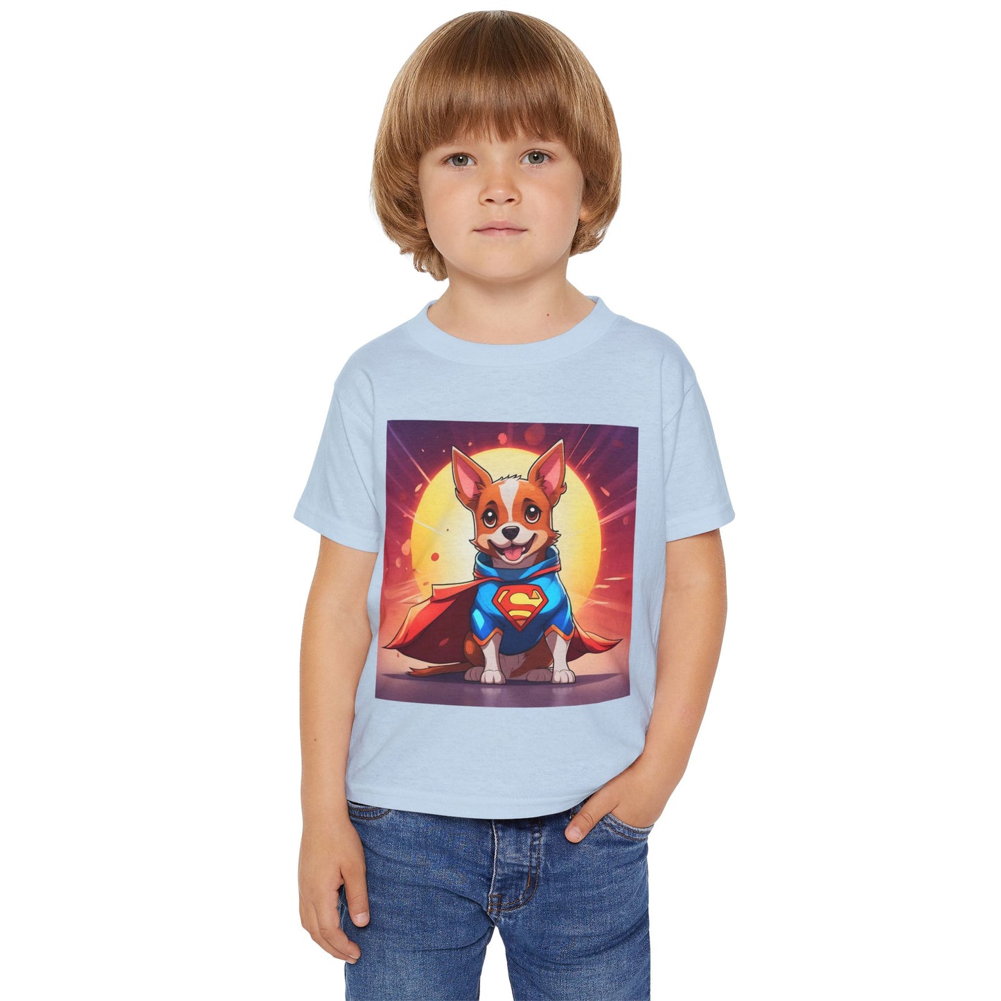 Super Dog Toddler T-Shirt - Cute Cartoon Corgi with Cape