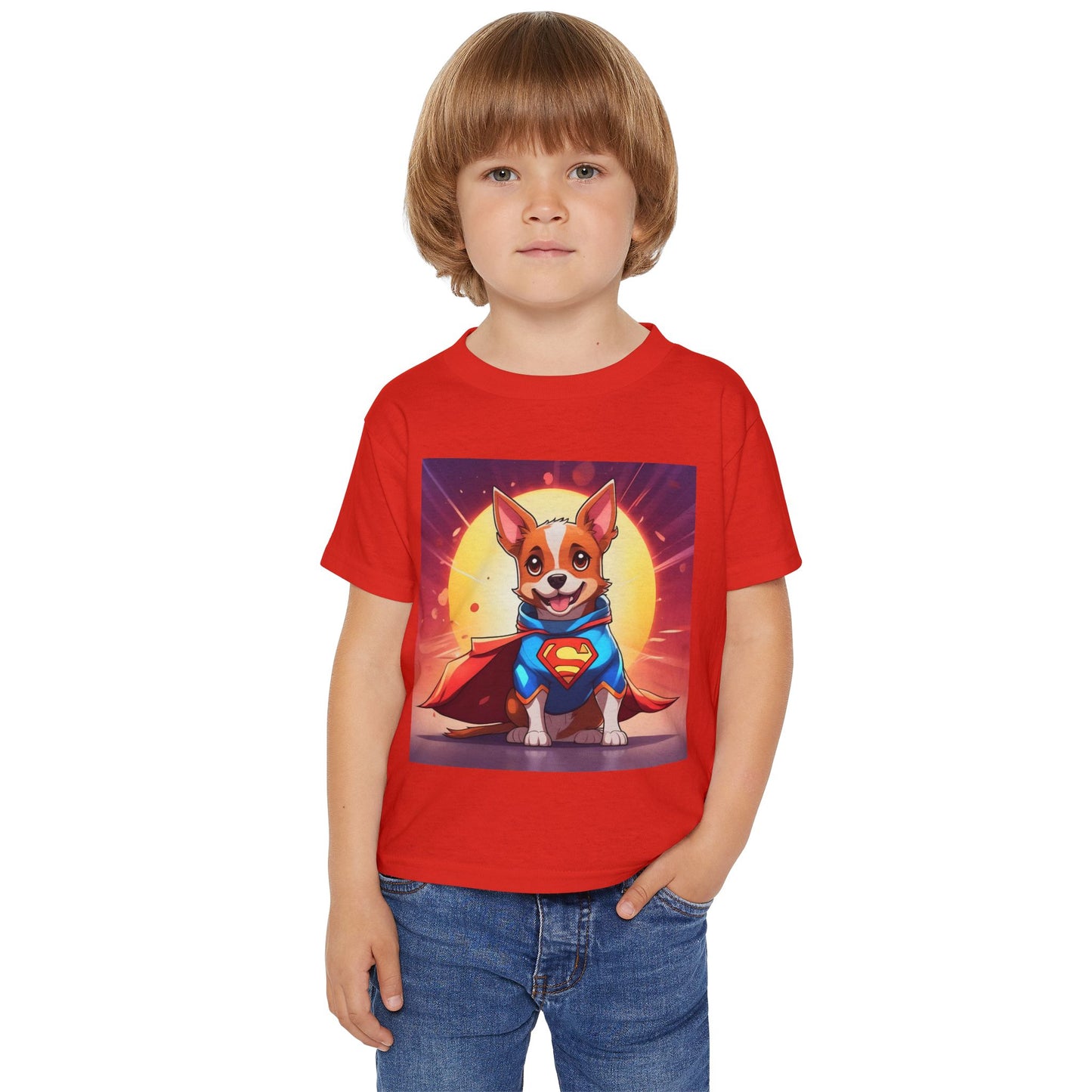Super Dog Toddler T-Shirt - Cute Cartoon Corgi with Cape