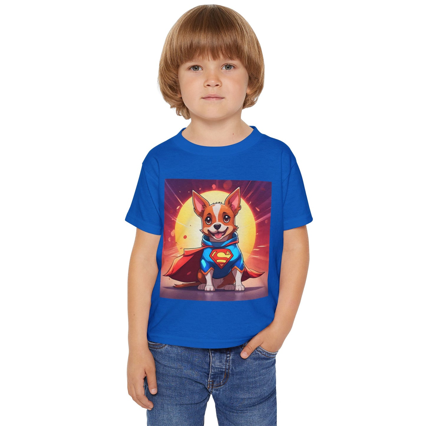 Super Dog Toddler T-Shirt - Cute Cartoon Corgi with Cape
