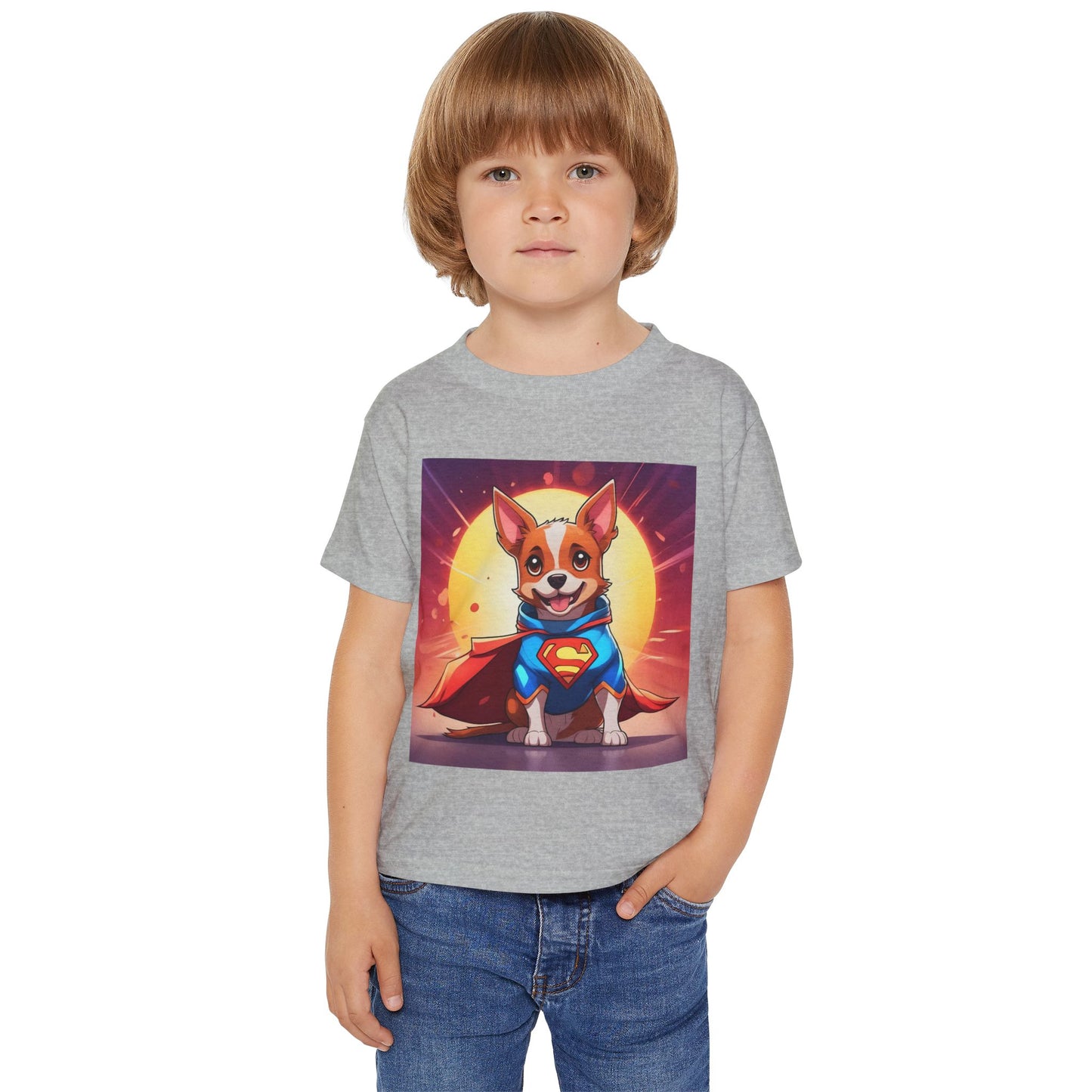 Super Dog Toddler T-Shirt - Cute Cartoon Corgi with Cape